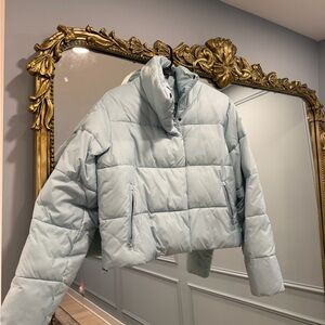 ALO Yoga Silver Puffer Jacket